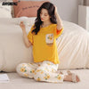 2 Pcs Women's Stitched Cotton Jersey Printed Night Suit