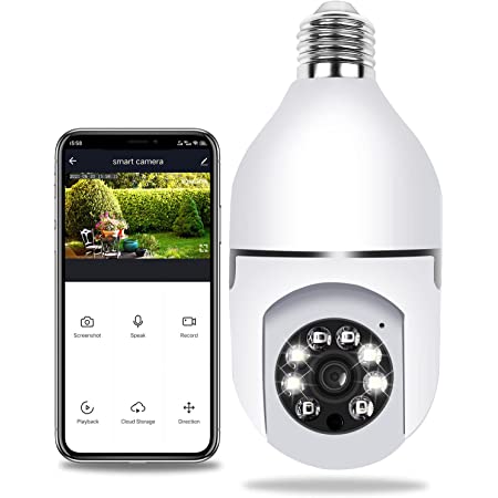 New Speed-x Bulb Camera 1080p Wifi 360 Degree Panoramic Night Vision